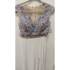 2 Piece Beaded Size 4 Prom Formal Dress